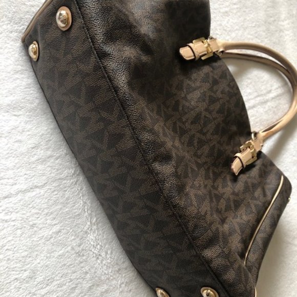 Signature MK MICHAEL KORS Large Tote Canvas Bag - Picture 7 of 12